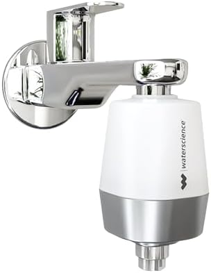 waterscience ABS CLEO Hard Water Softener for Tap and Shower|Shower Filter for Bathroom|Hard Water Filter for Tap|for Borewell/Tanker Water - CLEO-SFU-717, Polished