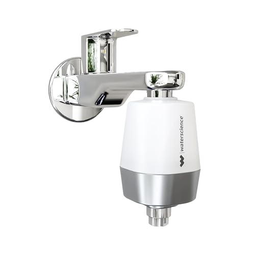 WaterScience CLEO Hard Water Softener for Tap and Shower | Shower Filter for Bathroom | Hard Water Filter for Tap - for Borewell/Tanker Water - CLEO-SFU-717