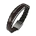 Produktbild COWstyle Personalisiertes Lederarmband Herren mit Namen oder Datum - Armband mit Gravur - Geschenk zum Vatertag - Männerarmband für Papa