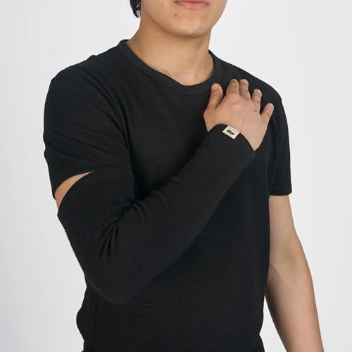 Alpaca Wool Arm Sleeve: 420 Midweight Black S3