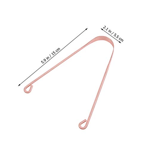 Raspador de língua de cobre raspador dental de metal para eliminar mau hálito.