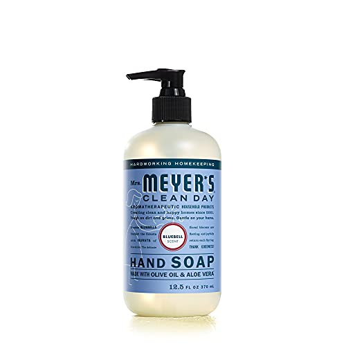 Mrs. Meyer's Clean Day Liquid Hand Soap, Cruelty Free and Biodegradable Hand Wash Formula Made with Essential Oils, Bluebell Scent, 12.5 oz Bottle