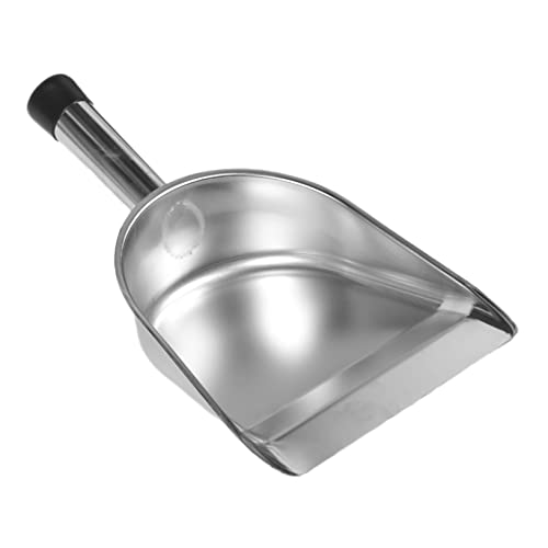 SEWOART 1pc Stainless Steel Dustpan Industrial Dust Pan Small Broom and Dustpan Kitchen Cleaning Shovel Trash Shovel Hand Dustpan Scoop Shovel Pans Home Use Cleaning Supplies Black Plastic