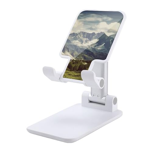 Support de téléphone portable pliable réglable bureau motif montagne pour iPhone Android