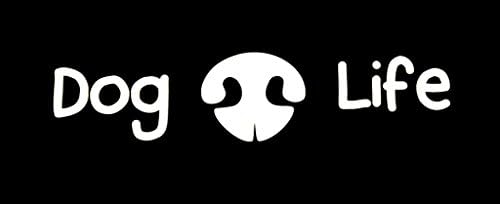 Dog Life Dog Nose Decal Vinyl Sticker|Cars Trucks Vans Walls Laptop| White |6.5 x 2 in|CCI1430 image 3