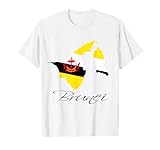 Maglietta del Brunei, mappe del Brunei, camicia bandiera del Brunei per le donne Maglietta