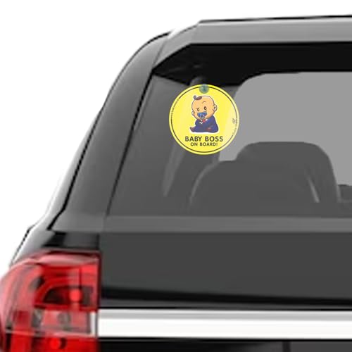 Image of Baby Moo Baby On Board Sticker-Weatherproof Car Decal-Adorable Design for Maximum Attention-Enhance Road Visibility&Safety-Easy Application&Residue-Free Removal-(Boss)