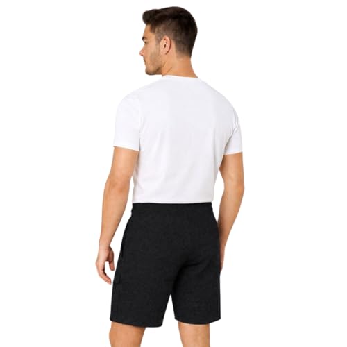 Image of KART BLACK Plus Sizes Men's Cotton Knee Length Shorts (XXL,3XL,4XL,5XL,6XL,7XL,8XL Shorts) | Gym Life Printed Shorts | Casual and Night Wear Mens Shorts