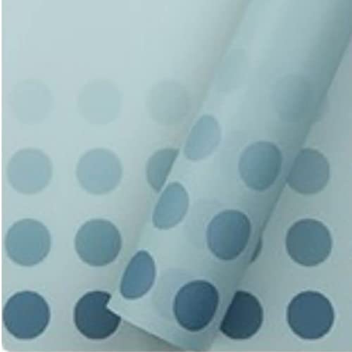 Image of Oasis 20 Sheets Korean Style Waterproof Premium Bouquet Wrapping Sheets (58 cm x 58 cm) | Green Polka Dot Edge Design Flower Wrapping Paper | Elegant Packaging for Bouquets Gift Wrapping and More