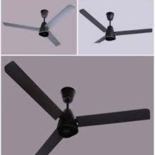 Image of EcoLink AiroGeometry Smart Ceiling Fan | Coffee Brown Finish | Wi-Fi & App Controlled | High-Speed Energy Efficient Fan | Modern 3-Blade Design for Smart Homes & Offices | Pack of 1