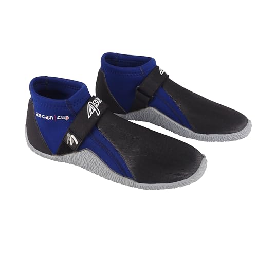 Ascan Cup Dinghy 2mm Sehr Warmer und bequemer Neoprenschuh, speziell für Segler mit verstärktem Spann und hellgrauer Rutschfester Sohle. (42)