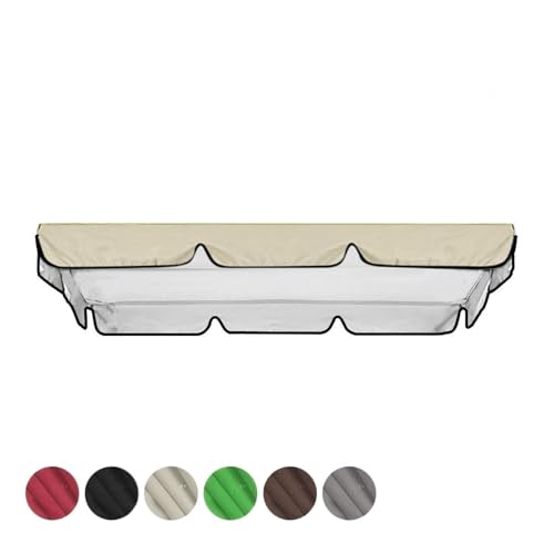 TYBEITAO Tela Oxford Recubierta De Plata 600D Tela para Toldo Exterior Durable Y Resistente ai Desgarro Funda para Silla Columpio Al Aire Libre,Beige-195 * 125 * 15cm