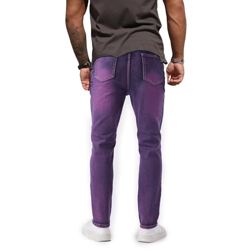 Jeans for Men Stretch Slim Fit Denim Comfort Flex Waist Colored Pants Strechy Regular Fit Tapered Leg2