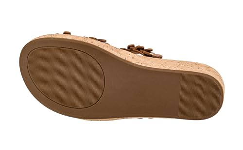 Image of Corkys Footwear Womens Mic Drop Wedge - Featuring A 2.5-inch Heel, A Strappy Upper with 3D Floral Embellishments, and Corkys Signature Soft EVA Insoles