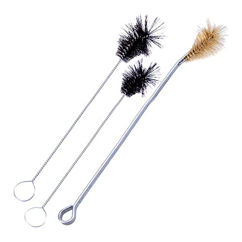 Justman Brush 610372 White Bristle Brush for 100 mL Flask, 1-1/2" Brush Diameter, 2-3/8" Brush Length, 12" Overall Length