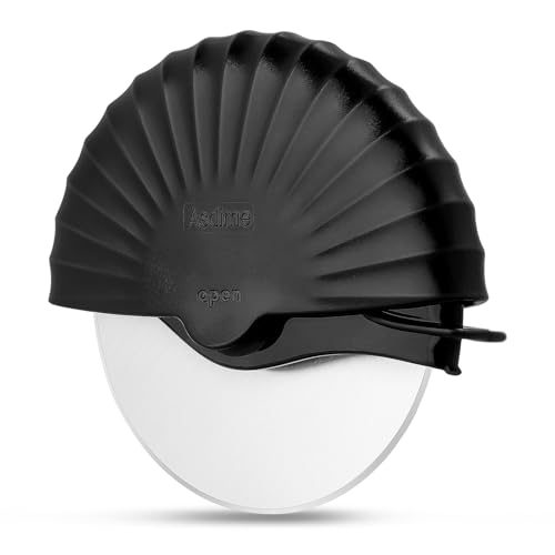 Asdirne Roulette à pizza, facile à nettoyer et passe au lave-vaisselle, trancheuse à pizza ergonomique avec couvercle de protection de la lame