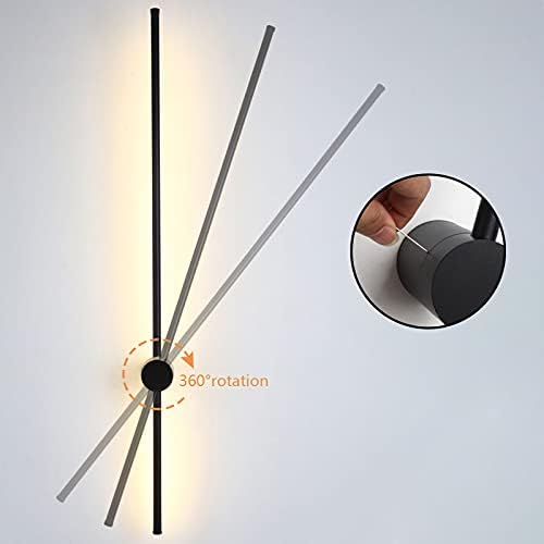 LAI HO Modern Simple Linear Tube LED Wall Lamp, Home Bedroom Living Room Surface-Mounted Sofa Background Wall Sconce Lighting Fixture