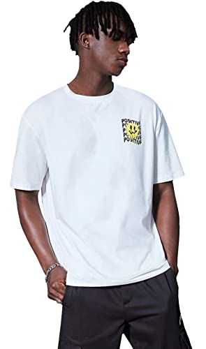 Image of DENIMHOLIC Oversized Drop Shoulder T-Shirt for Men - Baggy Printed Tshirt