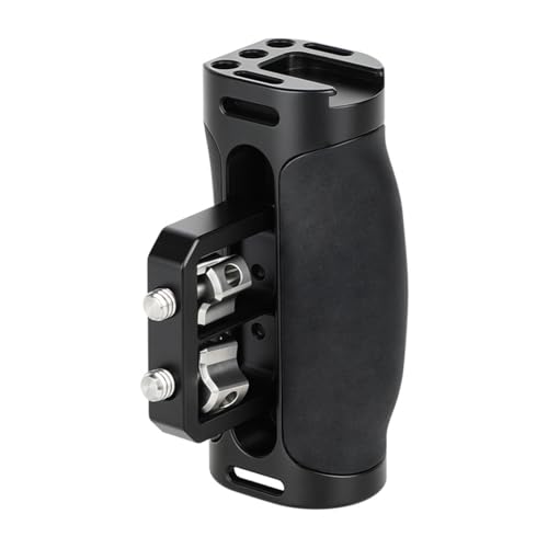 Mango lateral de aluminio con doble tornillo de 1/4 pulgadas para vídeo y fotografía
