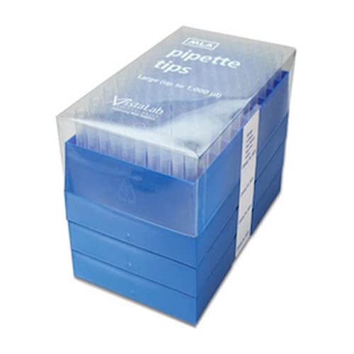Vistalab Technologies 9026 Pipette Tip, Tray-Pack, 200-1000 uL (Pack of 600)