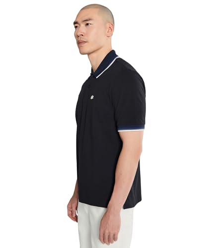 Camiseta polo Armani Exchange negra y dorada miniatura 3