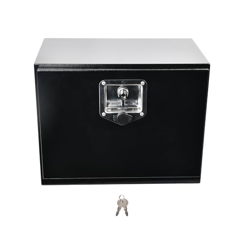 BIGREAT 18'' Inch Steel Underbody Truck Tool Box & T-Handle Latch Heavy Duty For Trucks Trailers RV ATV Pickup Trucks Flatbeds Organization Storage Job Tool Chest -18