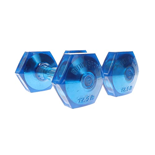 Body Sport Urethane Aerobic Dumbbells, 12.5 Lb. Pair, Premium Hand Weights With Solid Steel Core & Ergonomic Gel Coating For Fitness Training & Strength Building #TOP6