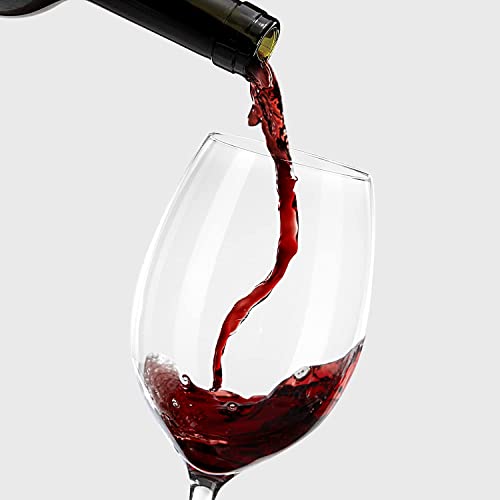 Image of Premium Wine Glasses 450ml, Set of 4 Long Wine, Burgundy Clear Glasses with Stem for Wedding Anniversary, Birthday, Gift (RKT-02, Set of 4)