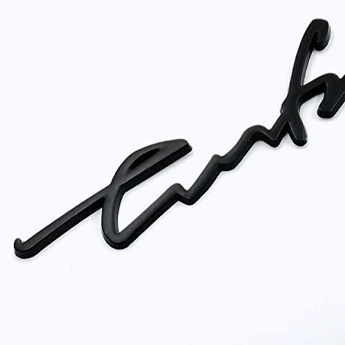 Image of 3D Chrome Metal Turbo T Logo Car Trunk Rear Tailgate Emblem Badge Decal Sticker (Black)