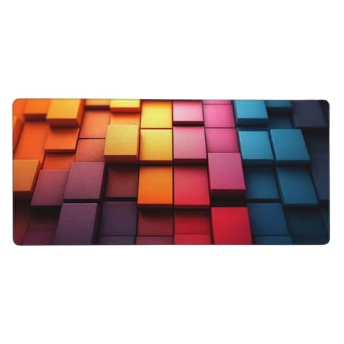 Alfombrilla De Ratón （1200 x 600 x 3 mm） Color Cuadrado Alfombrilla De Ratón Extendida De Gran con Base De Goma Antideslizante, Mejora La Precisión Y La Velocidad, Lavable, para Gamers, Pc N3034