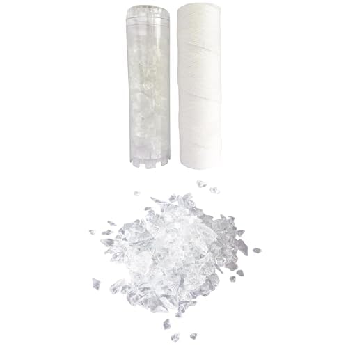 Bundle AQUAWATER - Kit standard avec 1 cartouche filtrante 20 microns, 1 recharge anti-tartre 1,5 kg et 3 cartouches anti-sédiments pour eau pure et linge impeccable