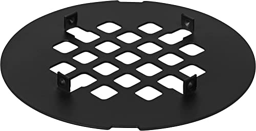 4-1/4" Snap-in Round Shower Drain Cover Grate Strainer Replacement Matte Black Round