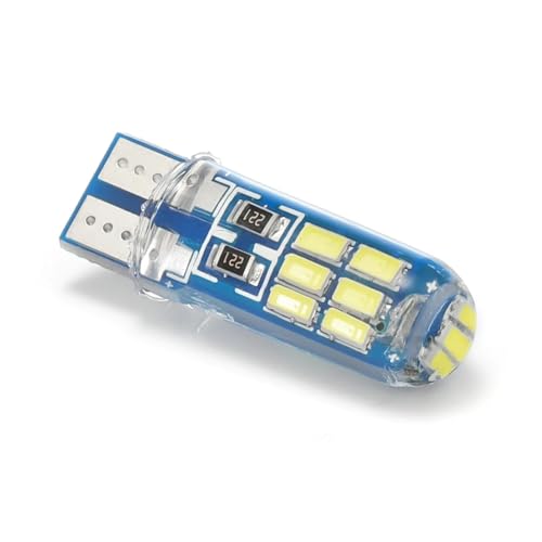 CARUPSTAR 20xT10 Strobe Flash LED Silicone Gel Light 194 168 W5W Silica 15SMD Led Parking Bulb Two Modes of Operation Car Bulbs 12V White