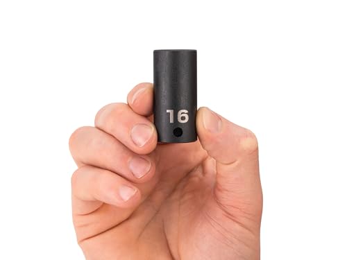 Image of TEKTON 3 /8 Inch Drive x 16 mm Semi-Deep 6-Point Impact Socket | SID14116