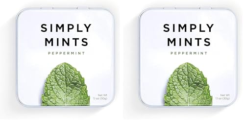 Simply Mints (Peppermint, 45 Count (1 Tin)) (Pack of 2)