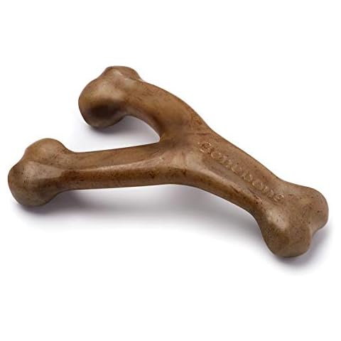Benebone Durable Wishbone Dog Chew Toy for Aggressive Chewers, Real Bacon, Medium, Made in the USA Cover