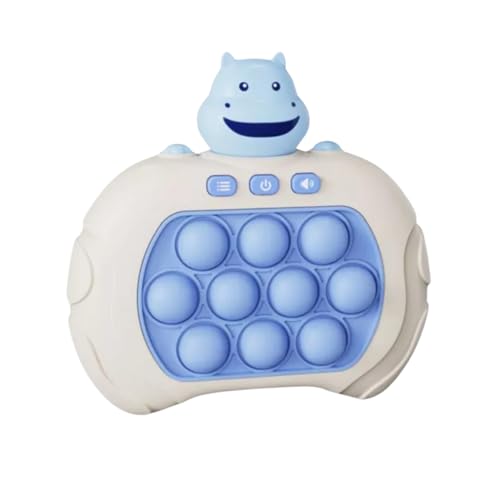 Pop-It Quick Push Brinquedo de Apertar Fidget Modelo Hipopótamo Azul - Brinquedo Ideal Todas Idades