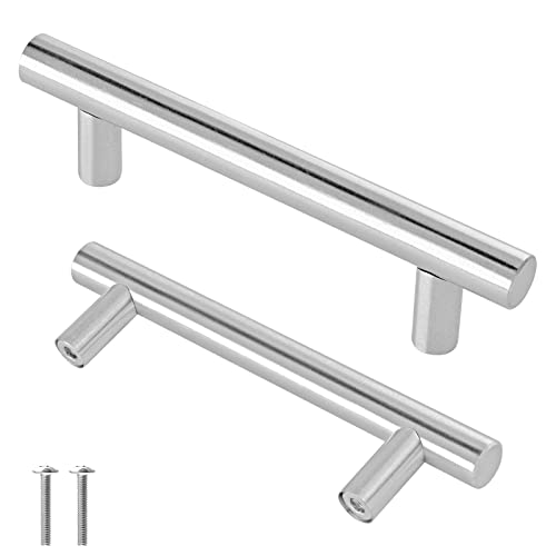 Cjueiom 6 Pack Brushed Nickel Cabinet Handles 76mm Hole Centers - Image 2
