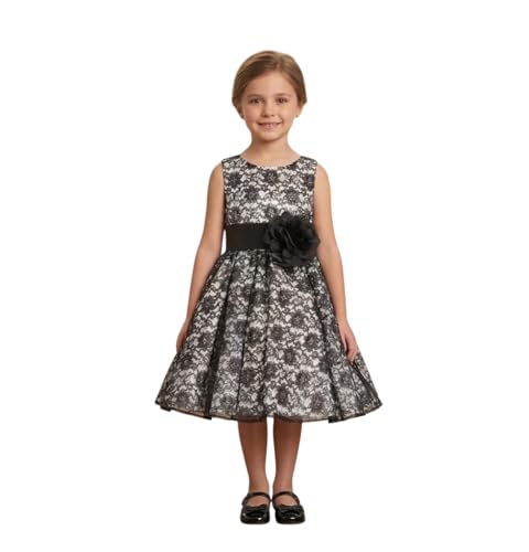 Image of Baby Girl's Poly Satin Flower Net Summer Knee Length Frock Kids Wear Birthday Dress