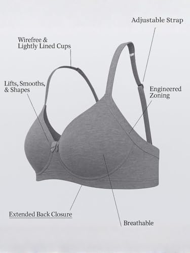 Image of Saforia Cuddlecot Cotton Padded T-Shirt Bra for Women | Wire-Free Full Coverage Bra | Breathable Soft Cotton Everyday Bra | Seamless Comfort Innerwear