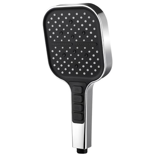 MILIWAN Shower Head, Upgraded High Pressure Shower Heads, 7 Spray Modes Handheld Showerhead with 130mm Large Panel, Pause Switch, Water Saving Bathing for Low Water Pressure
