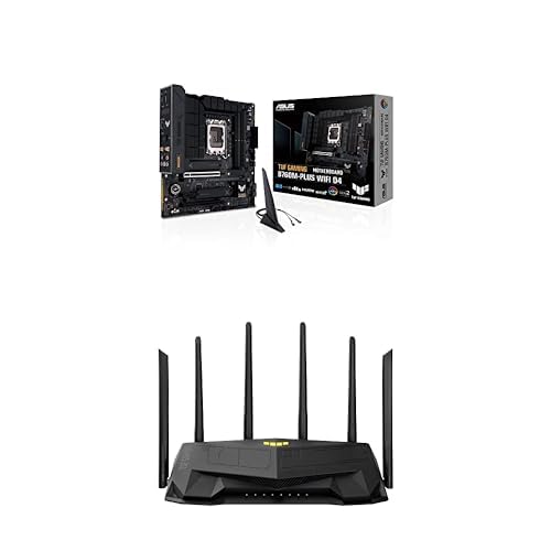 ASUS INTEL 第13.12世代 LGA1700 対応 B760M 搭載 マザ―ボード TUF GAMING B760M-PLUS WIFI D4 / 国内正規代理店品 + 【Amazon.co.jp限定】 ASUS WiFi 無線 ルーター WiF