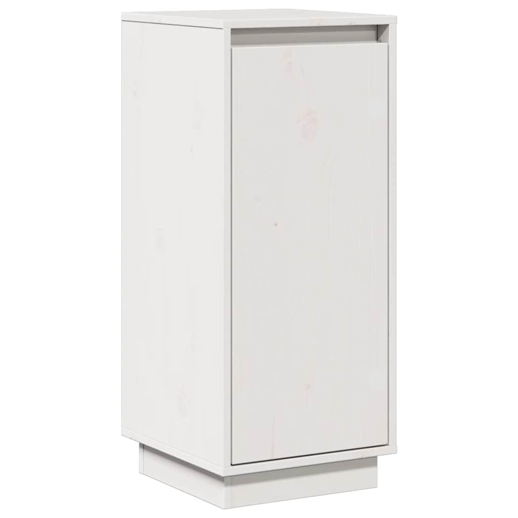 vidaXL Buffet Armoire Latérale Armoire de Rangement Organisateur de Maison Meuble de Salon Intérieur Blanc 31,5x34x75 cm Bois Massif de Pin