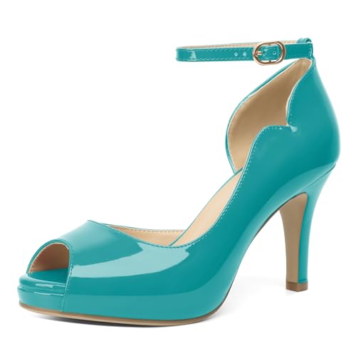 Image of AUMOTED High Heels Pumps Platforms Shoes for Party Daily 3.4 inch Dressy Pumps