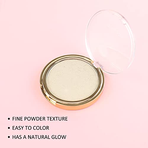 Boobeen Highlighter Powder Palette - Glow Shimmer Illuminator For Face Highlighter Makeup, Long Lasting Brighten Skin #TOP3