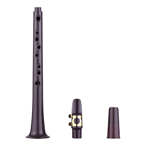 Mini saxofone de bolso Fesjoy, 11 orifícios, mini saxofone de bolso ABS com bocais altos, 4 palhetas