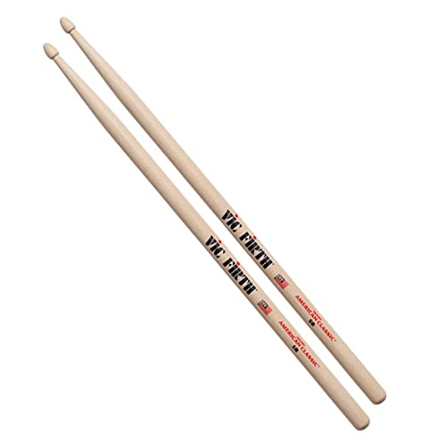 Baqueta Vic Firth American Classic 5B com Ponta de Madeira