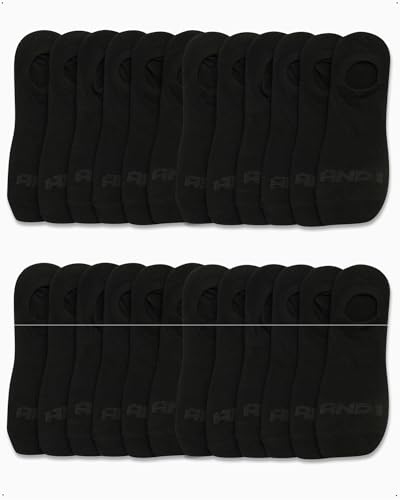 AND1 Men's Socks - Lightweight Performance No Show Liner Socks (24 Pack)3