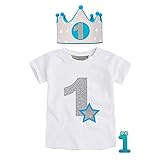 ACCESORIO ÚNICO PARA LAS FOTOS: Utiliza este sombrero de primer cumpleaños con camiseta para crear recuerdos inolvidables, con vídeos y fotos exclusivos, como accesorio o como un regalo original y de corazón para niños y padres.