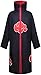 YEAJION Naruto Akatsuki Uchiha Itachi Kostüm Halloween Weihnachtsfeier Kleidung Mantel Kostüm Zubehör Männlich Weiblich Kind Naruto Kid Erwachsene Unisex Ninja Set XXS-XXL